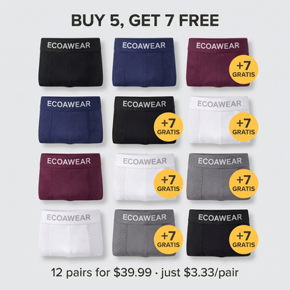 ECOAWEAR® Bamboo Boxers 5-Pack | Get 7 extra pairs FREE